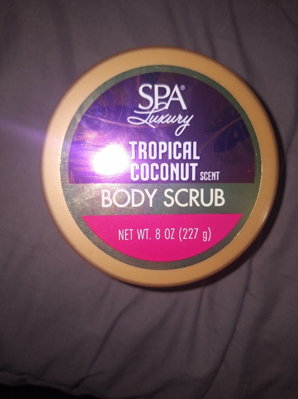 Tropical Coconut Body Scrub - Pink & Purple Jar